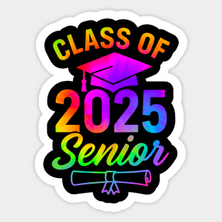 Class of 2025 Senior Graduation Gold Style High School College Grad Gift Sticker
